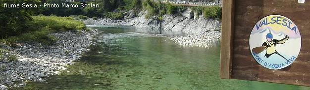fiume Sesia, regione Piemonte, Italia